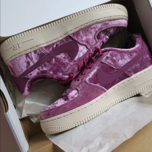 Nike Air Force 1s crushed velvet